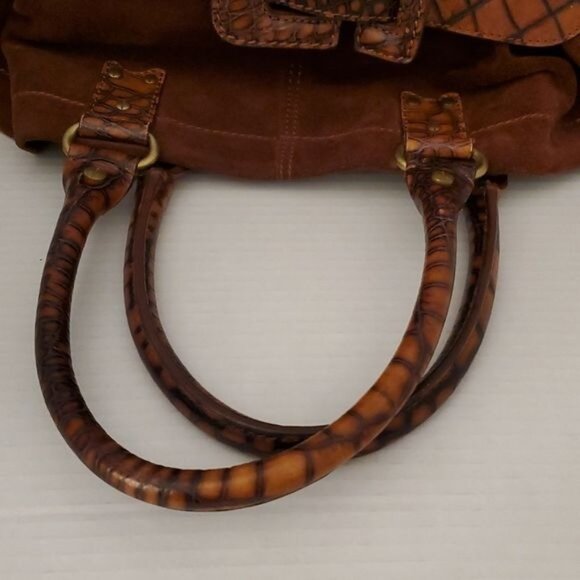 Cole Haan G Series Leather Reptile Embossed Bag Shoulder Tote Handbag WOMEN'S - Picture 9 of 16